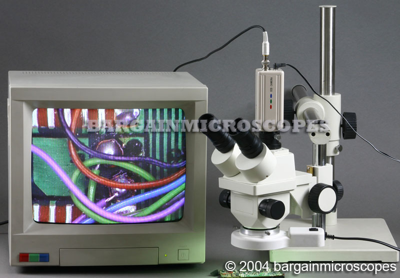 3 - 70x ZOOM MAGNIFICATION STEREOSCOPIC TRINOCULAR BOOM STAND MOUNTED MICROSCOPE USB + VIDEO CAMERA