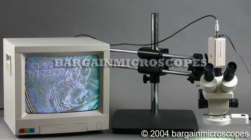 3 - 70x Zoom Magnification Stereoscopic Trinocular Dual Arm Boom Stand Mounted Microscope CCD Video Camera + USB Camera