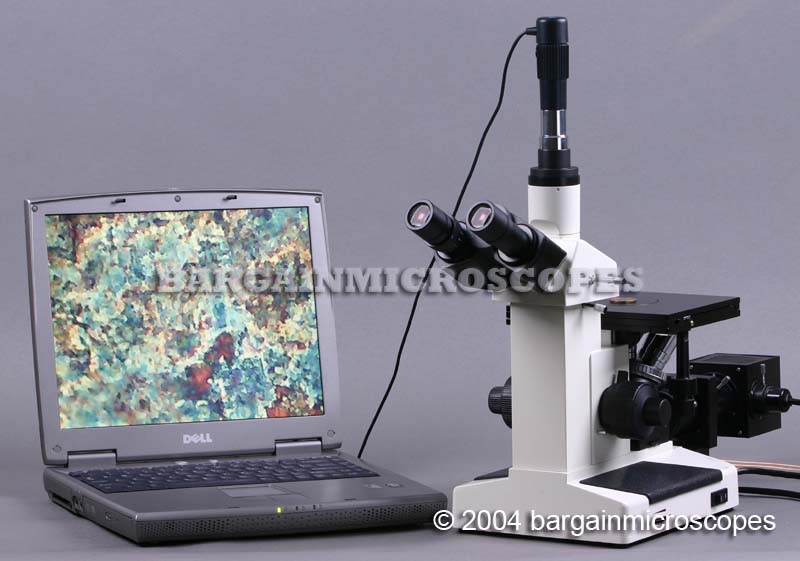 100x-1000x Trinocular Inverted Metallurgical – Metallographic Microscope + Measuring Kit + 3MPIXEL USB Digital Camera Capture JPG Images And Video