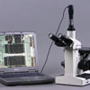 USB computer connected camera included. Computer/Laptop not included. Shape of microscope camera may vary from what is shown.