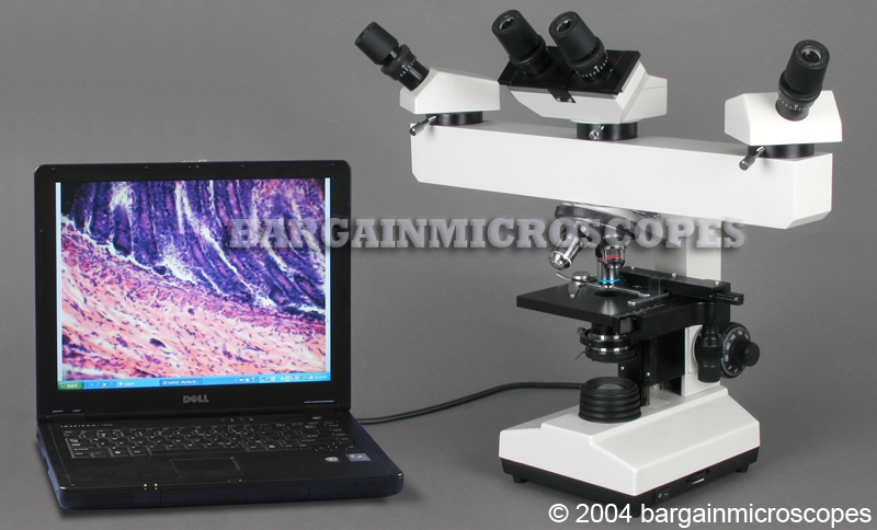 40x - 1000x Teaching Compound High Power Biological Triple Viewing Microscope Trinocular Photo Port 3MP Digital USB Camera