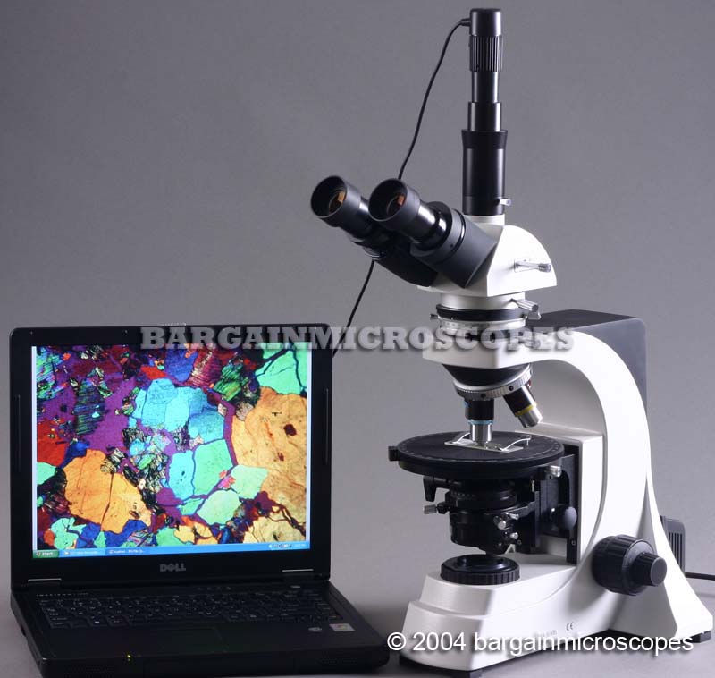 40x - 600x Infinity Corrected Polarizing Trinocular Microscope W/ Case + Mineral Slides Set W/ USB JPG Image Digital Camera 3MPIXEL Resolution