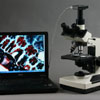 40-1600x Biological Compound Trinocular Microscope W/ 10 Prepared Stained Slides