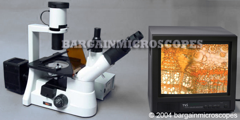 EPI - FLUORESCENCE MICROSCOPE INVERTED TISSUE CELL CULTURE KIT FOR PHASE CONTRAST INFINITY CORRECTED OPTICS VIDEO + PC CAMERA